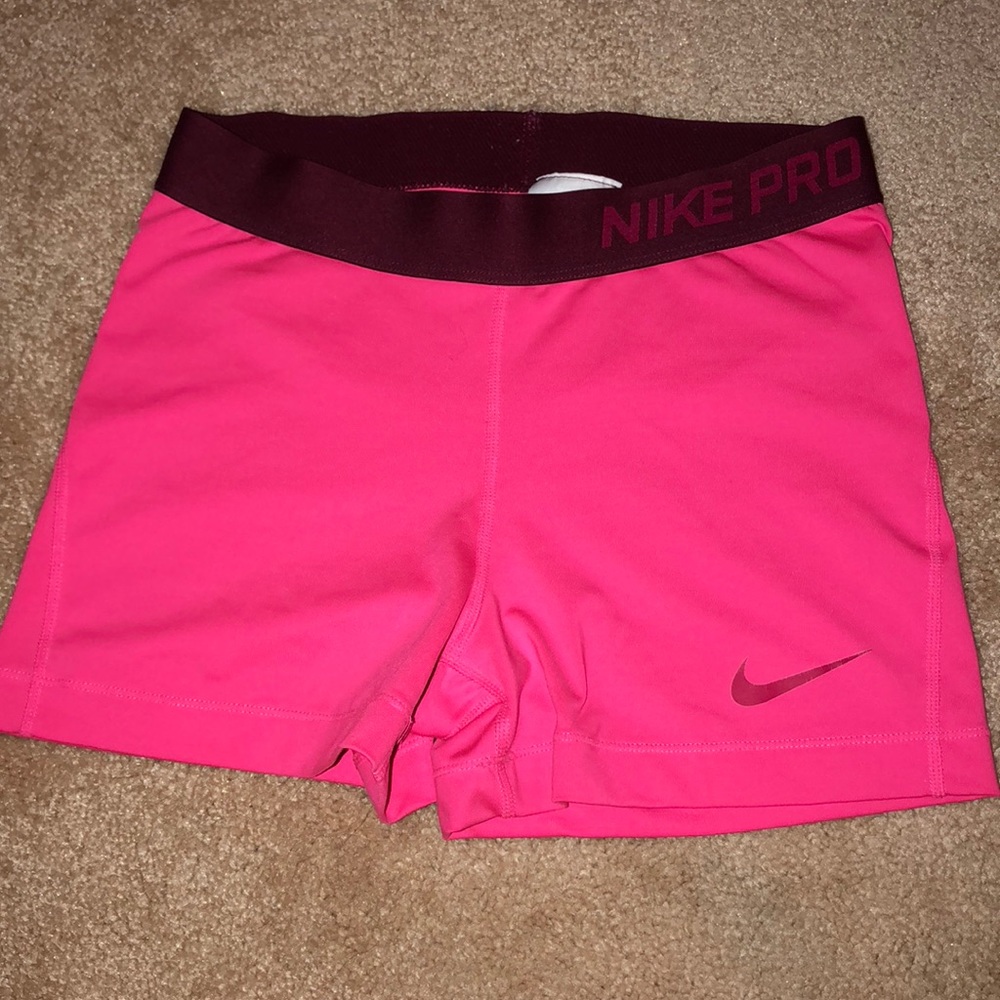 Pink Nike Pros Spandex